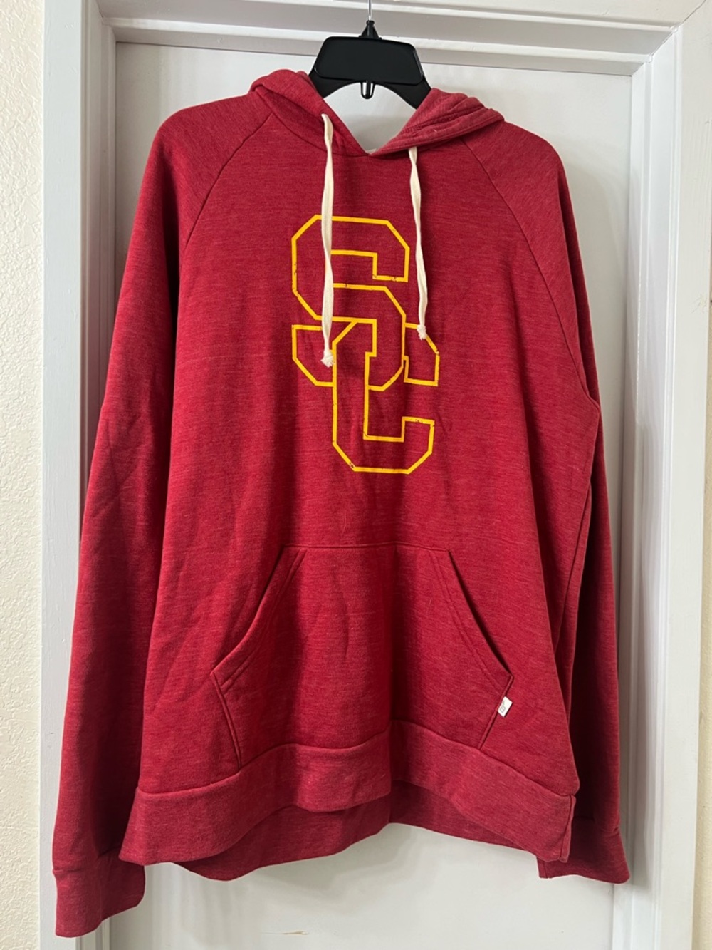 Blue 84 Maroon Hoodie with Yellow Logo